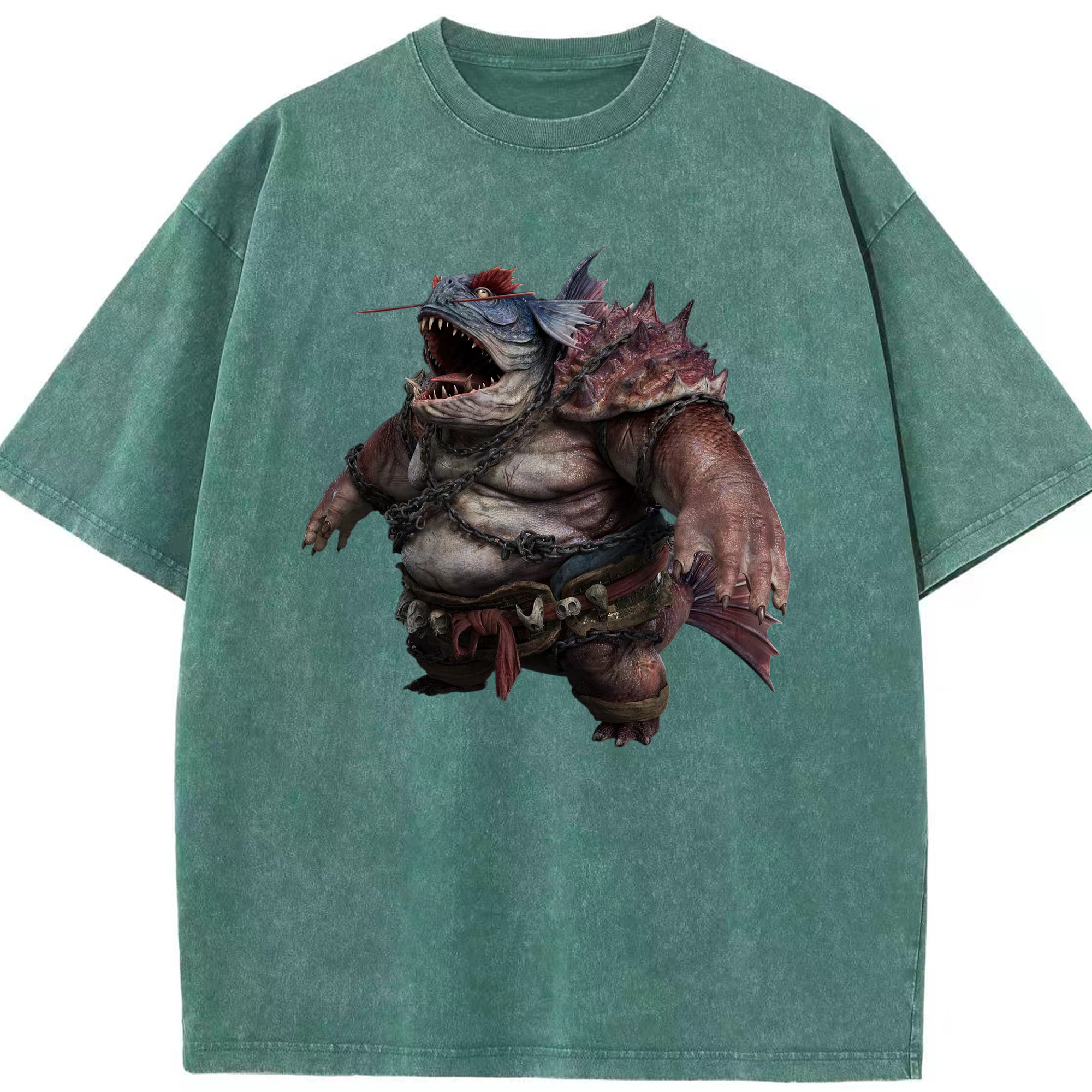 （画像用） Ne Zha 2 ナタ 魔童の大暴れ 綿100% ヴィンテージ風 半袖Tシャツ（フロントプリント）